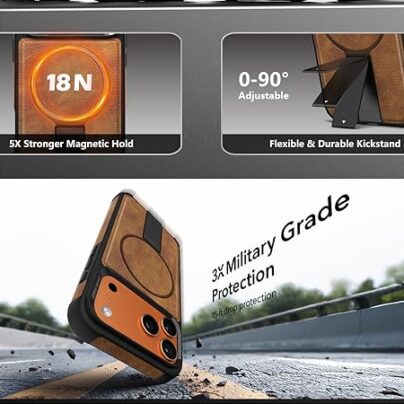 iPhone 17 Pro Max Premium Strong Armour Leather Cover